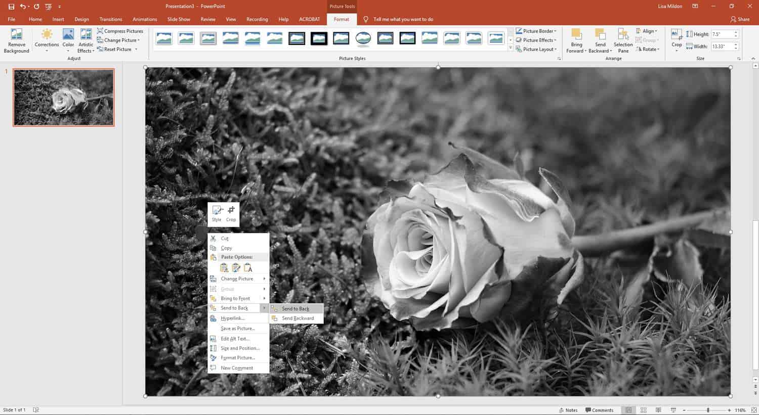 How To Turn A Picture Into Black And White In Powerpoint